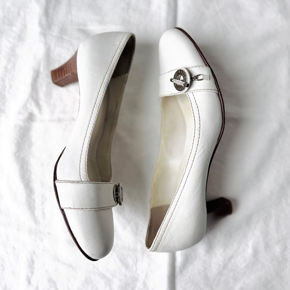 BALLY Heels in White with Silver Hardware - Picture 4 of 10